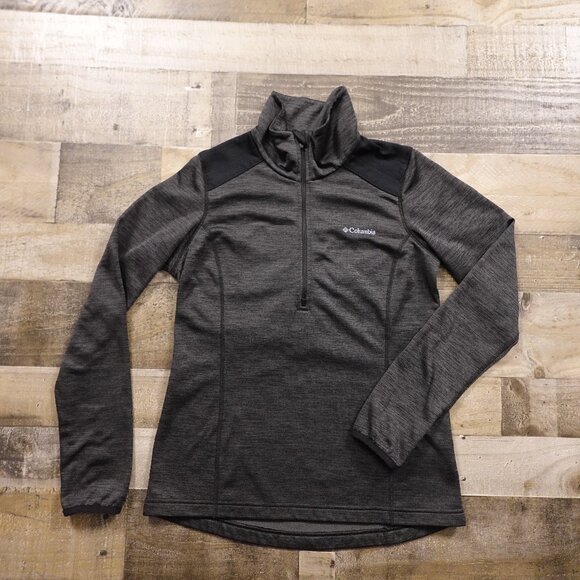 Columbia Rosemont 1/2 Zip Fleece Pullover Women's Small Black Charcoal Heather - Picture 1 of 9